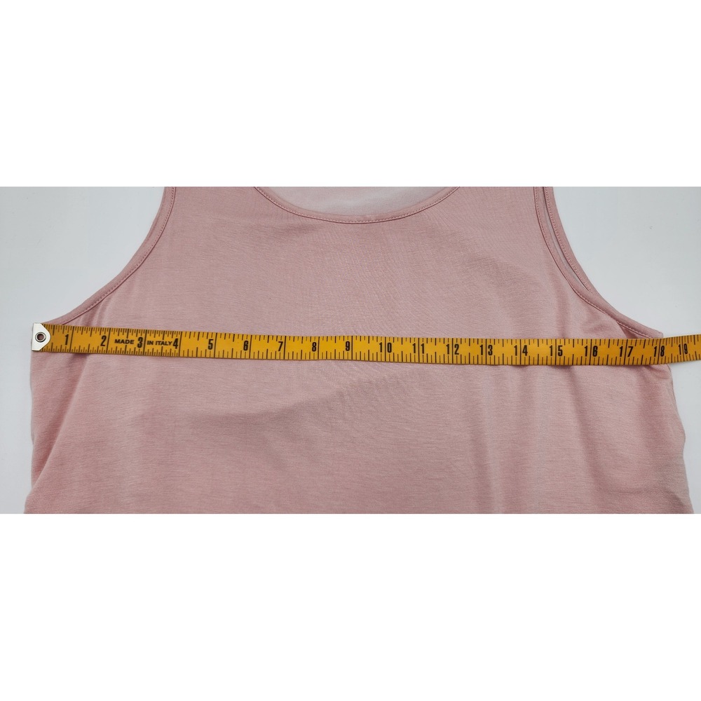 Worthington Tank Top Womens Large Soft Pink Double Layer Chiffon Sharkbite Hem - Picture 6 of 9